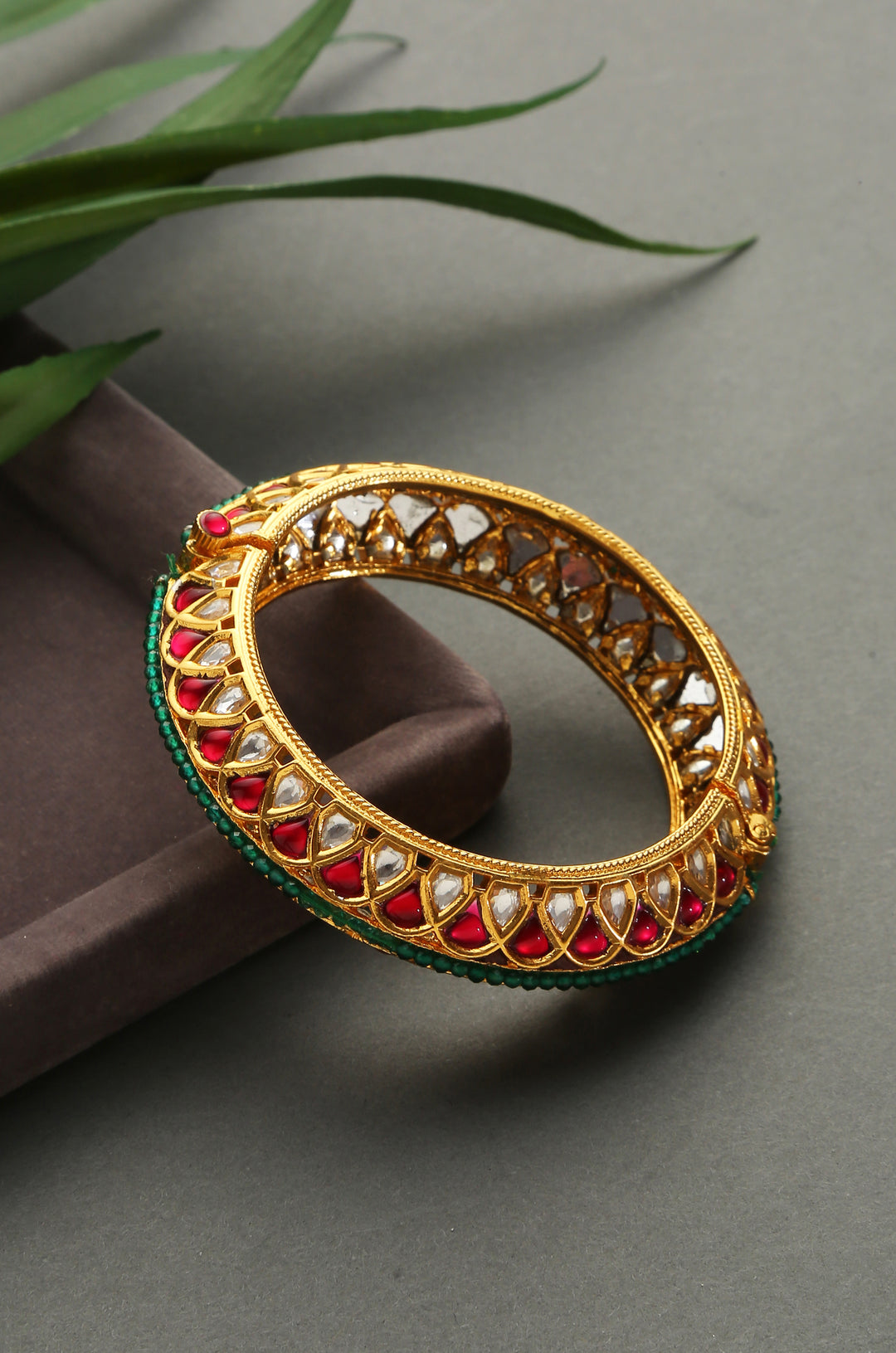 Sitara Red Polki Bangle