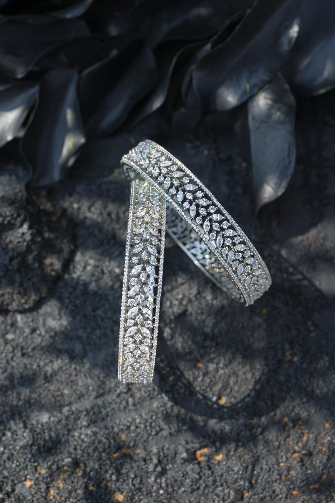 Kiki Faux Diamond Bangles - Set of 2