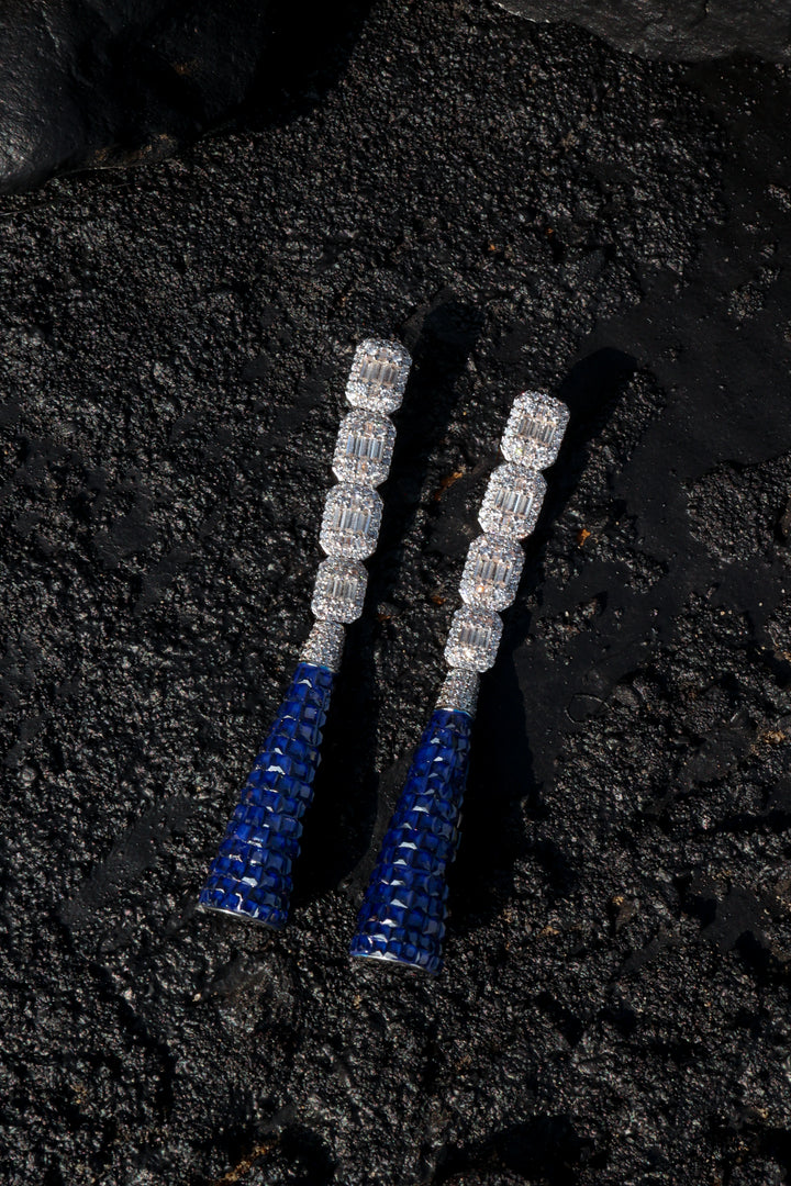 Cassie Blue Victorian Earrings