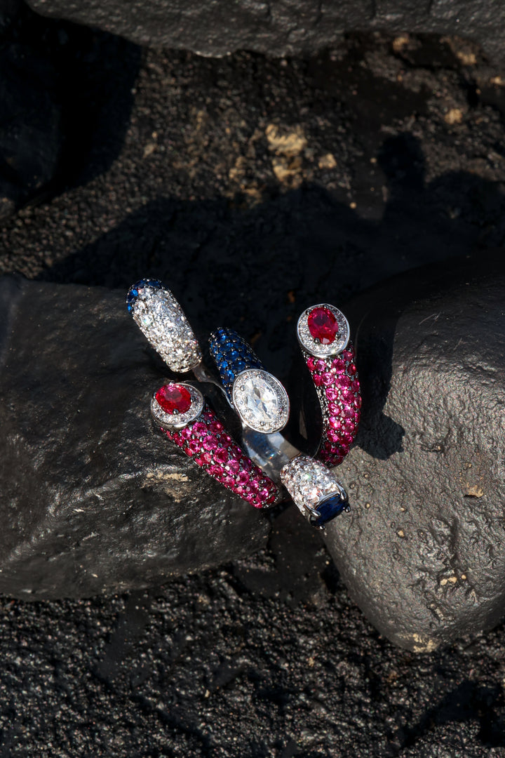 Silvie Faux Diamond Statement Ring