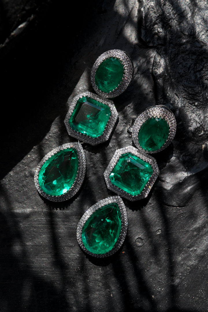 Nova Green Statement Earrings