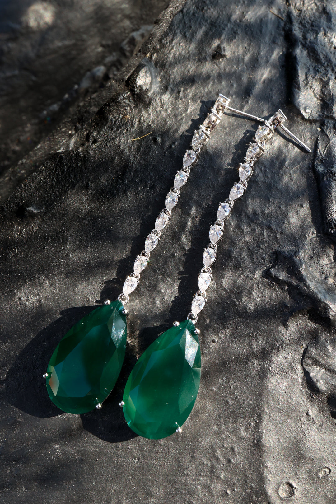 Maya Green Drop Earrings
