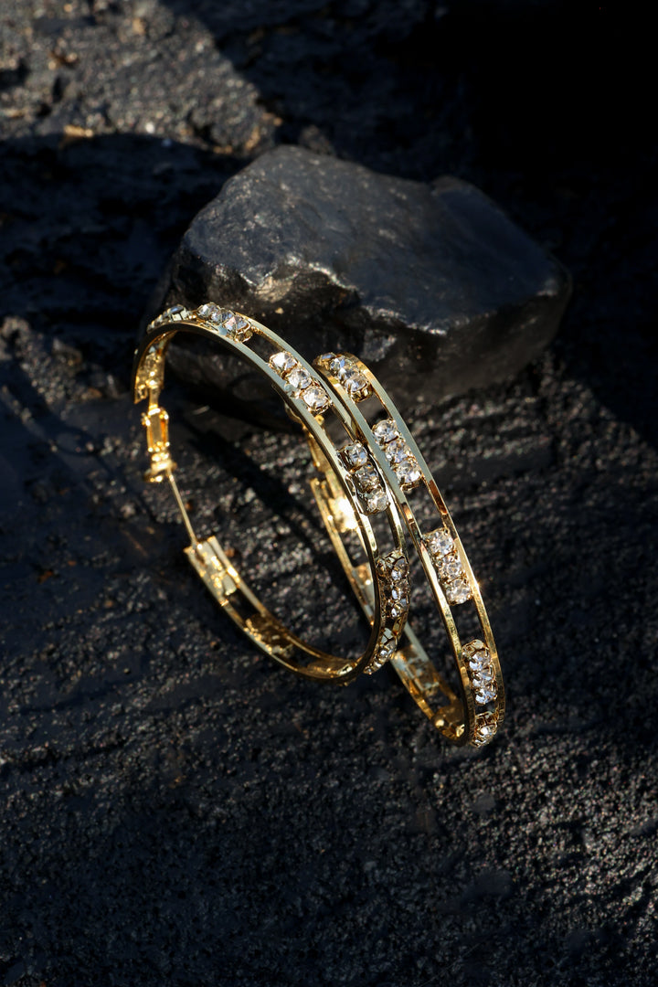 Cecilia Faux Diamond Hoops