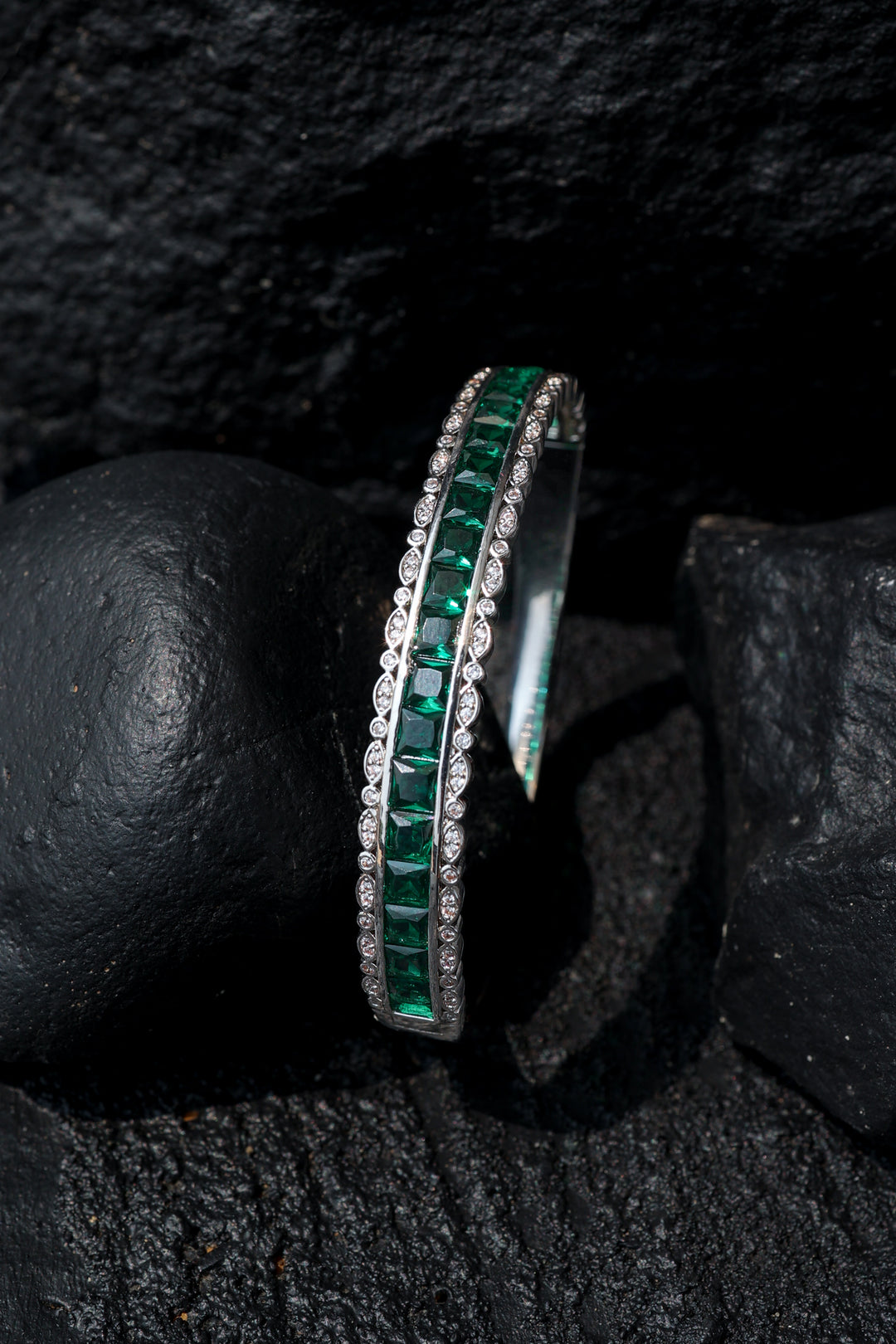 Zoe Green Faux Diamond Bracelet