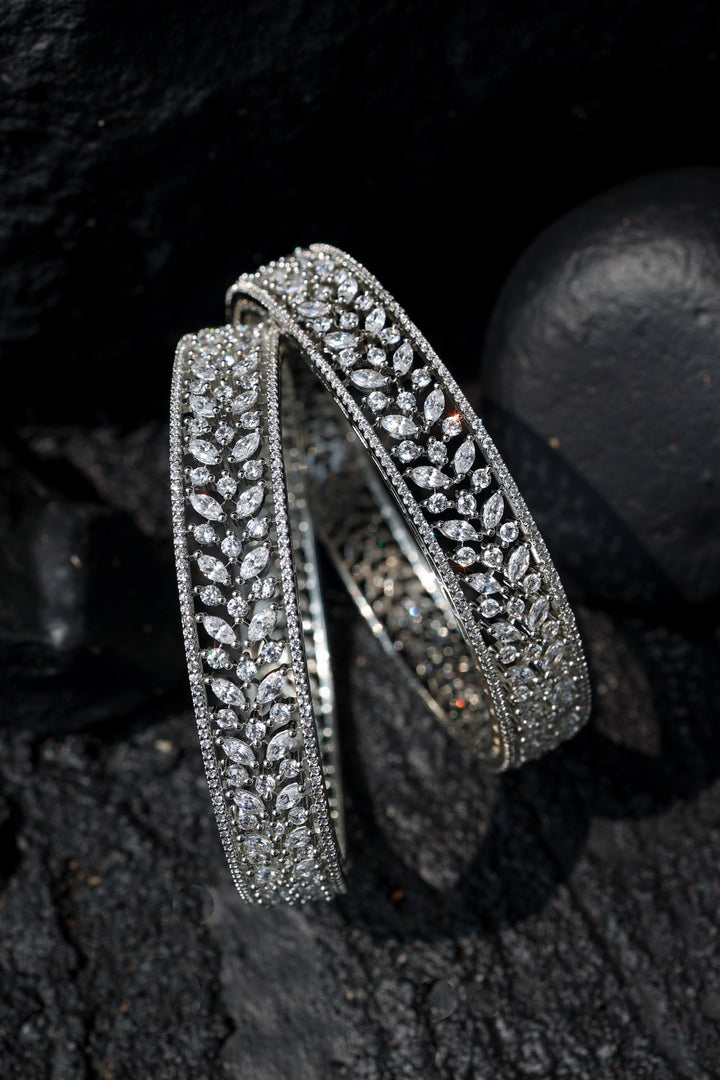 Kiki Faux Diamond Bangles - Set of 2