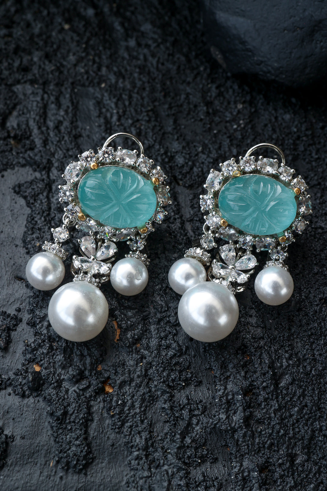 Valerie Turquoise Pearl Earrings