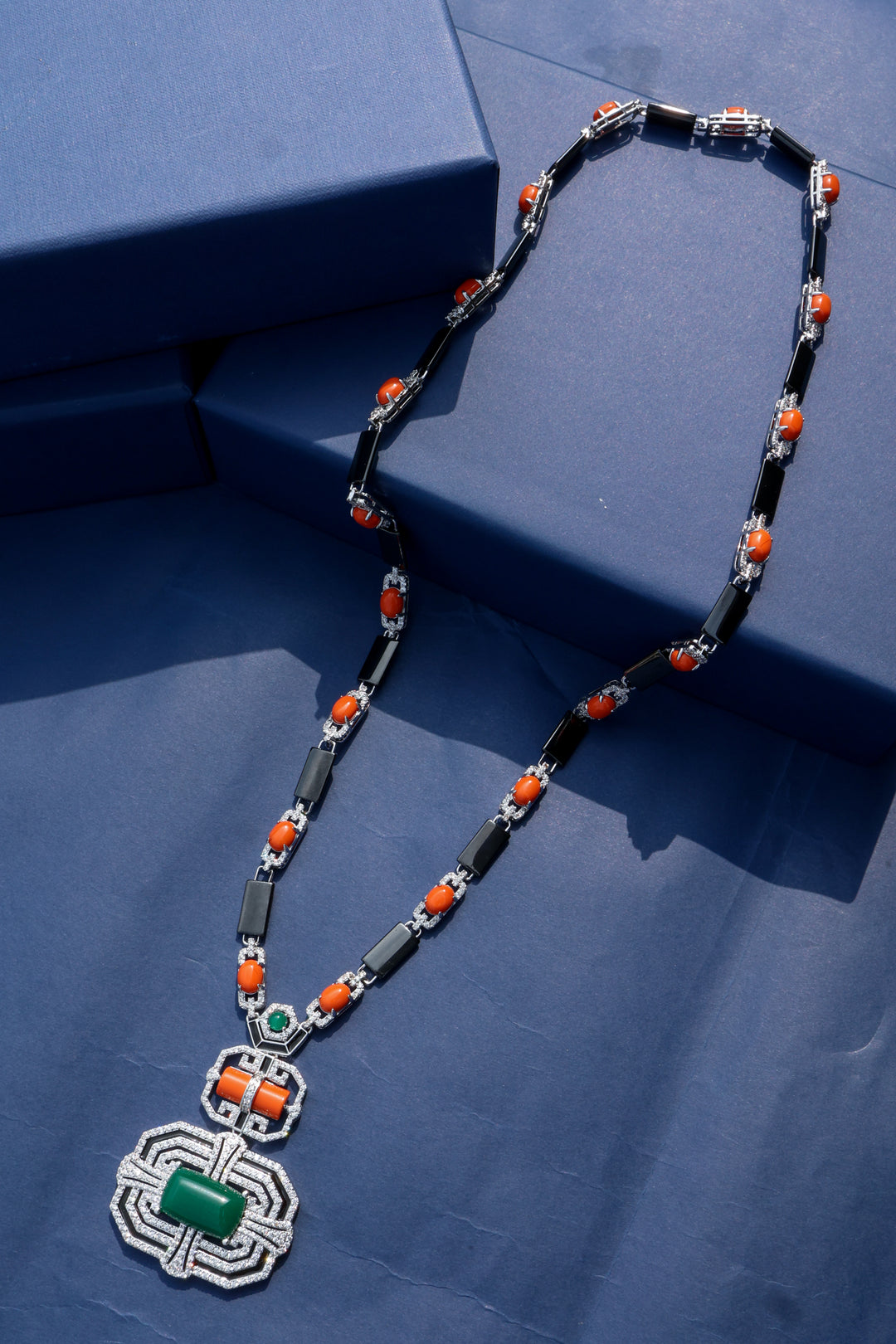 Luna Orange Pendant Necklace