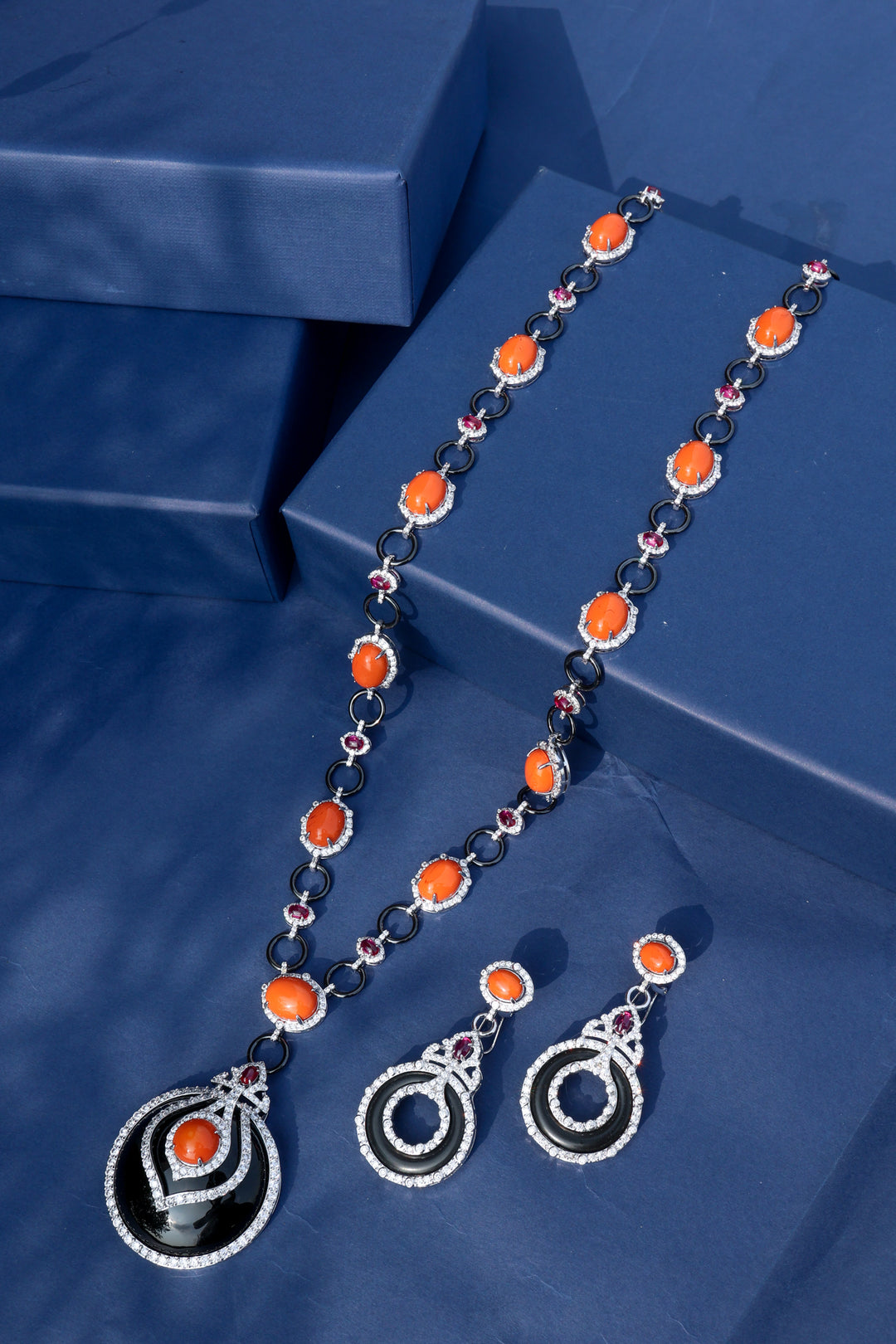 Amira Orange Necklace Set