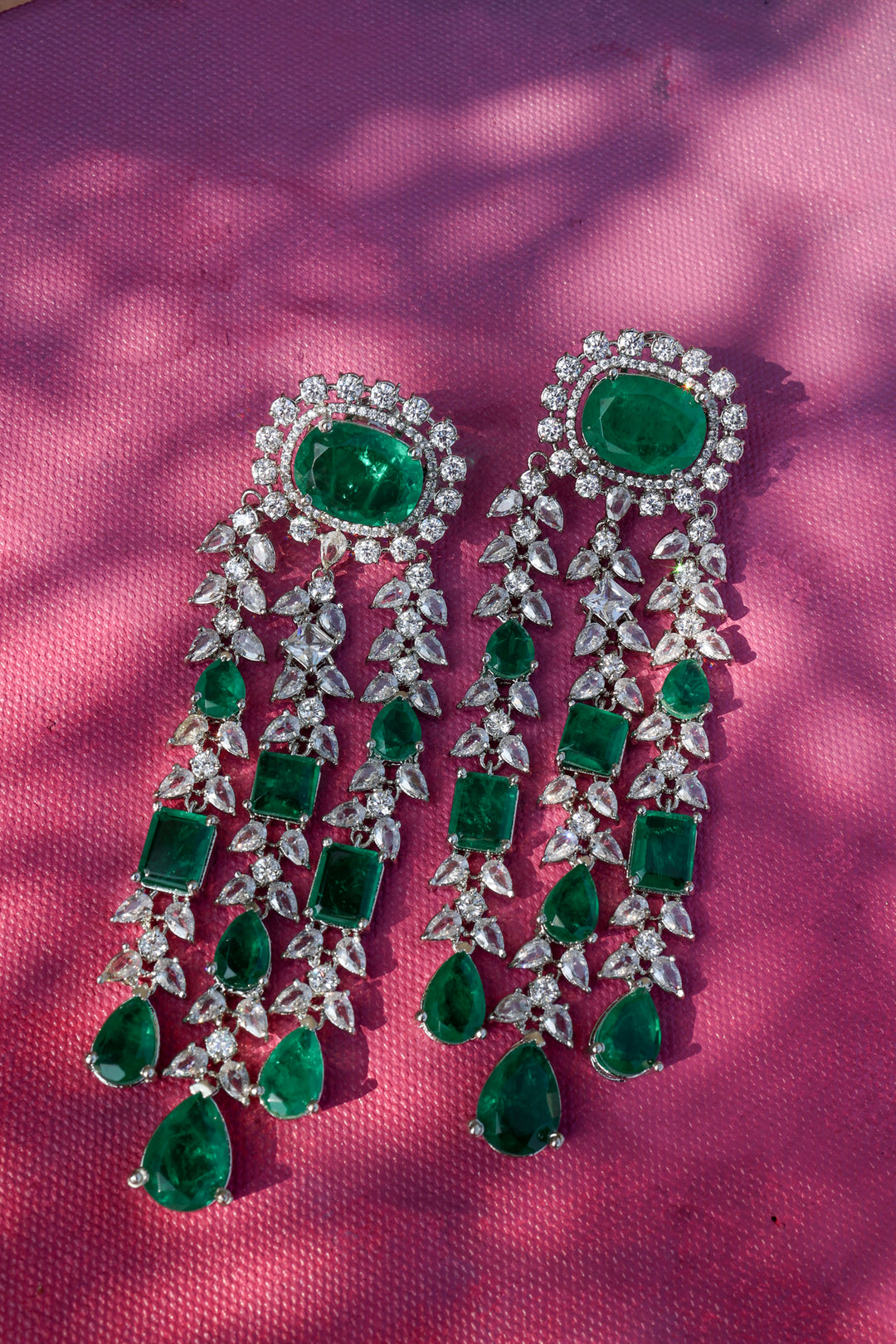 Derya Green Dangler Earrings