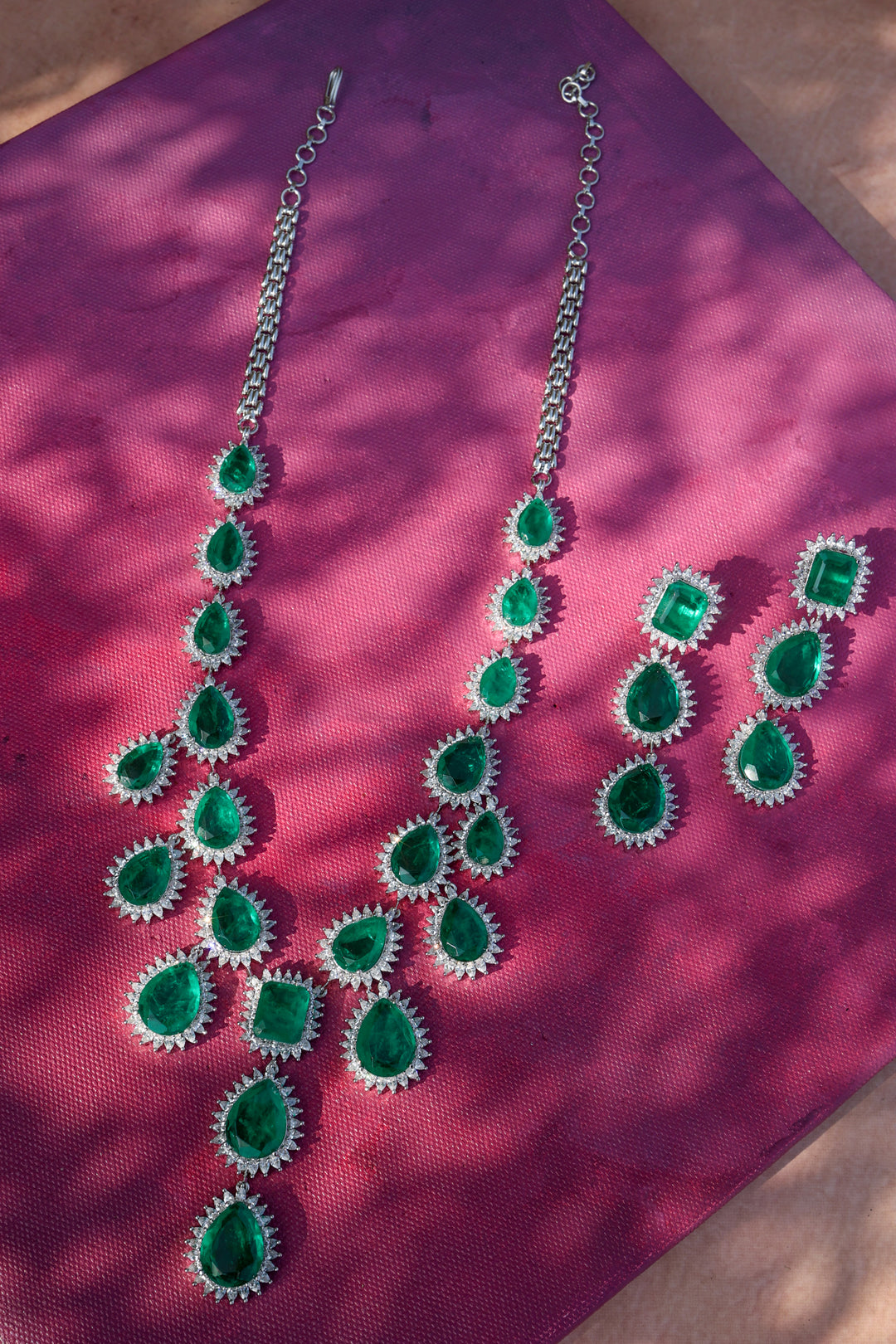 Millie Green Statement Necklace Set