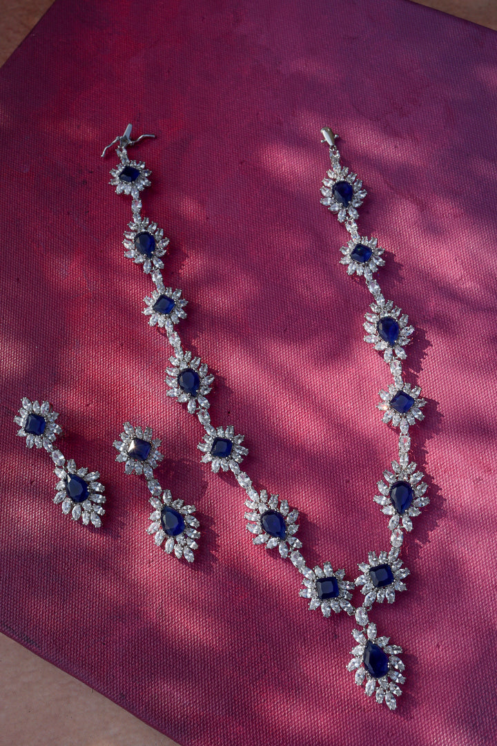 Vivian Blue Victorian Necklace Set