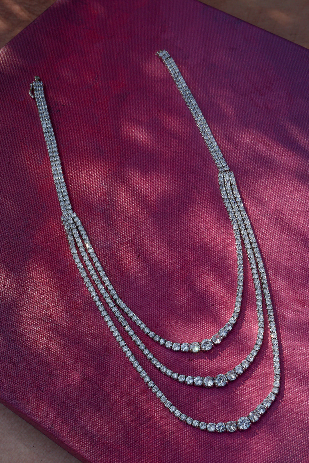Deliha Layered Faux Diamond Necklace