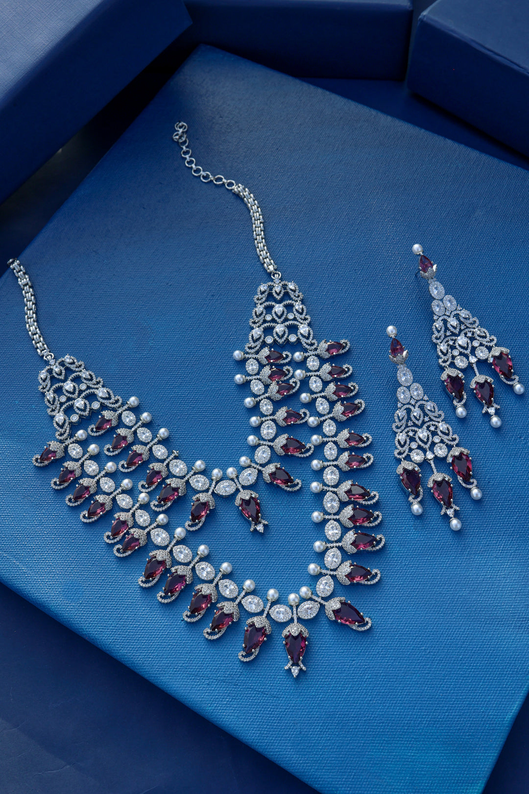 Poppy Red Necklace Set