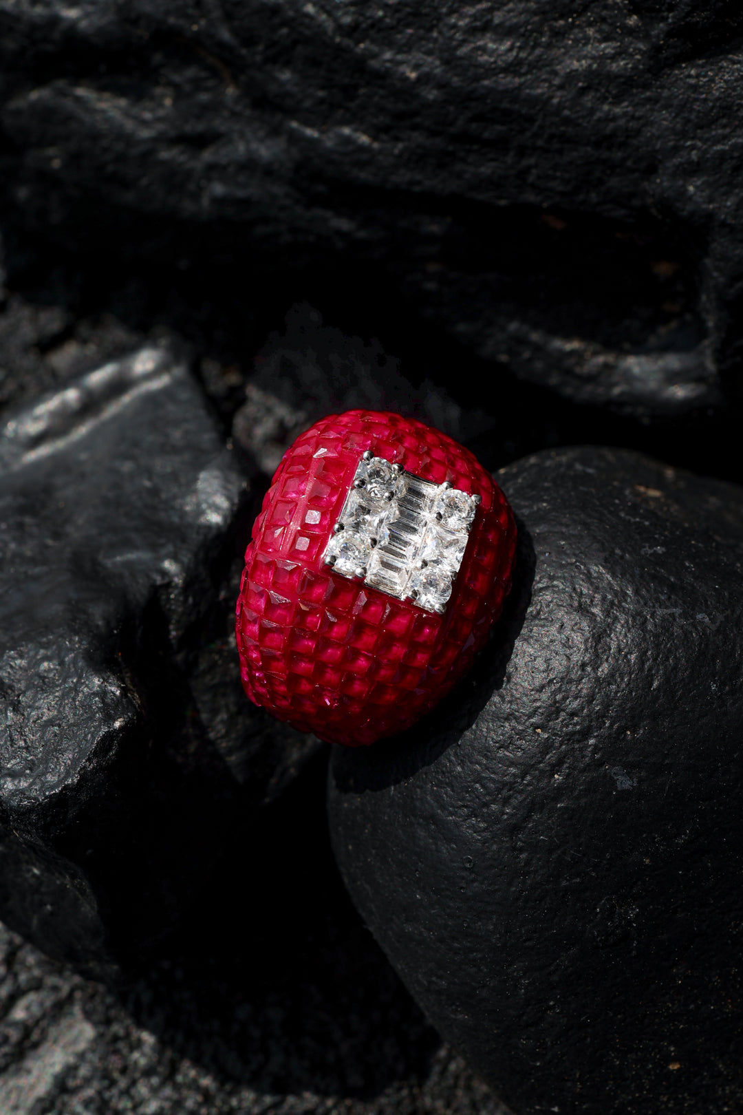 Grace Pink Faux Diamond Ring