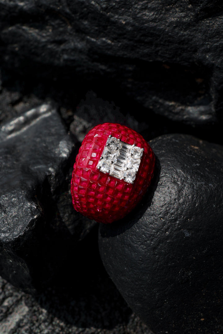 Grace Pink Faux Diamond Ring