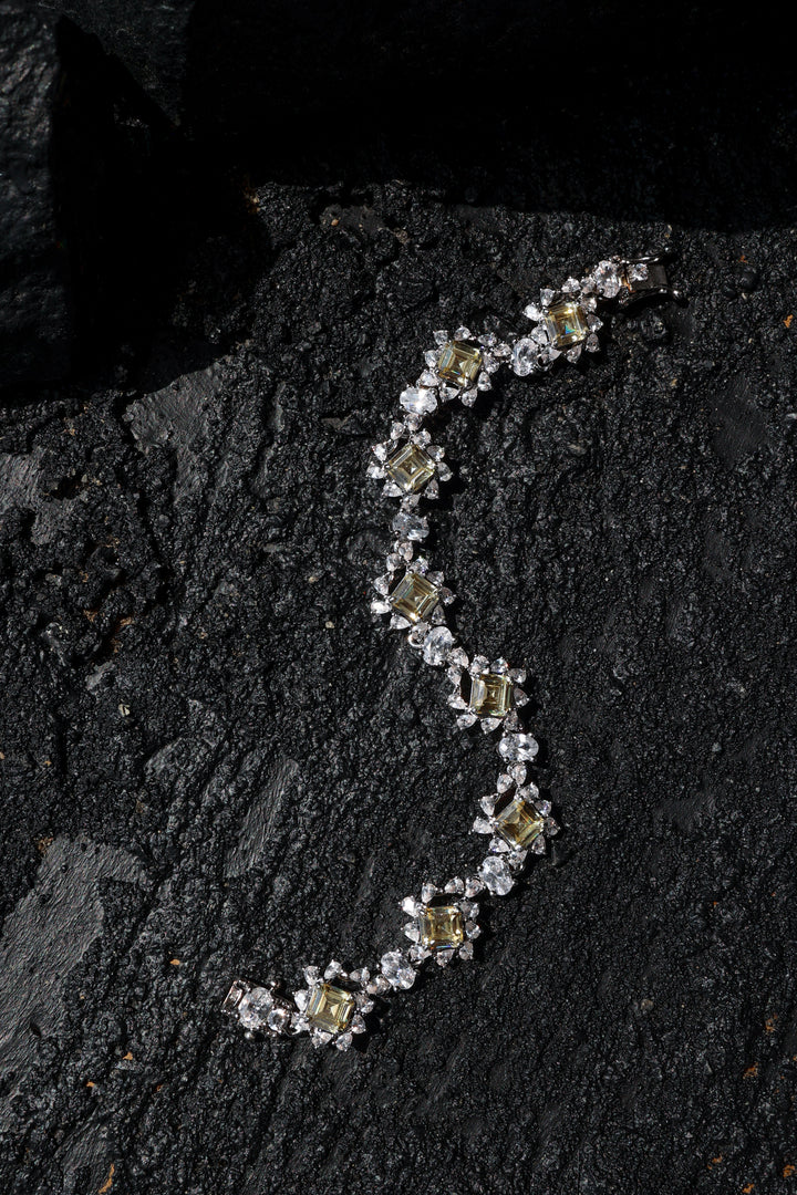 Isabella Yellow Faux Diamond Bracelet