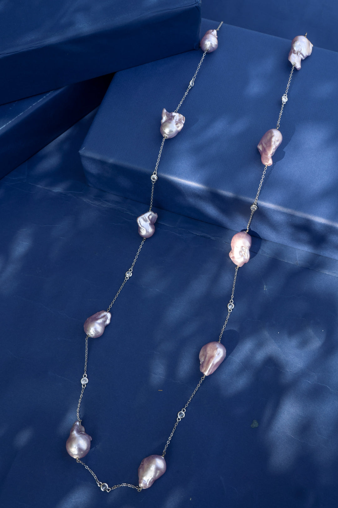 Cerise Pearl String Necklace