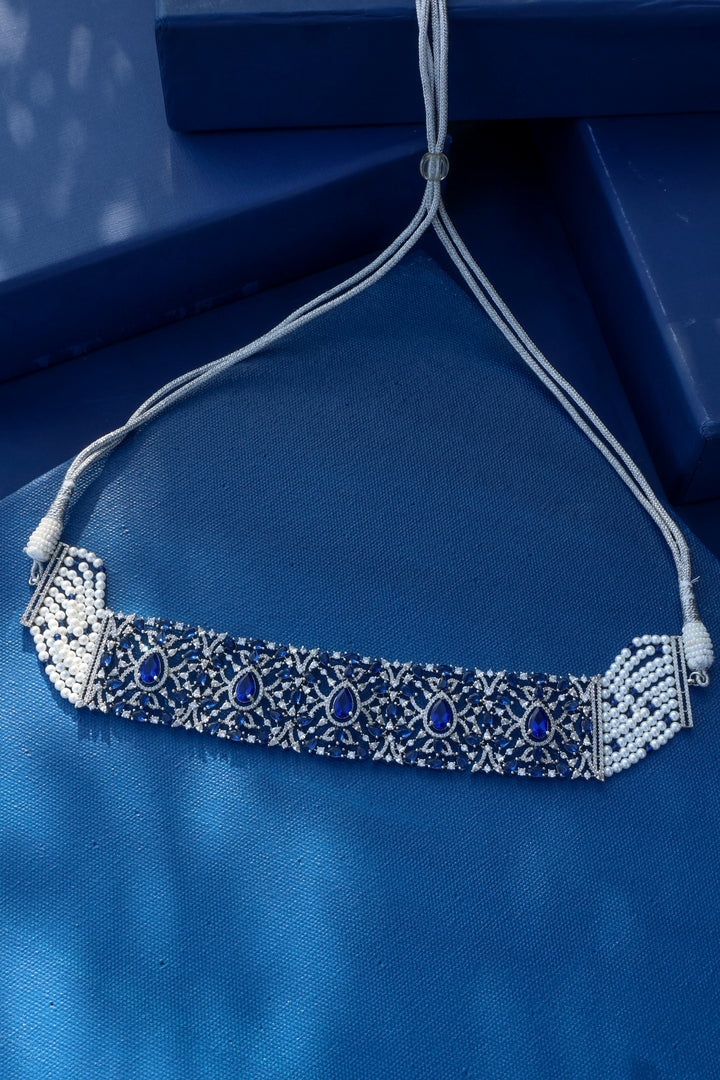 Myra Blue Choker Necklace