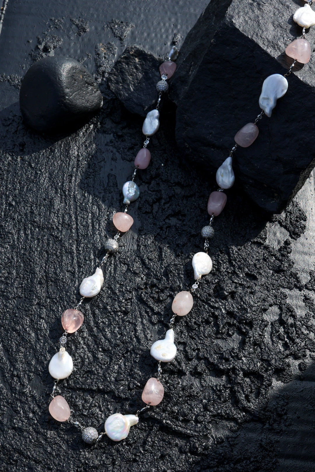 Hestia Pink Pearl Necklace