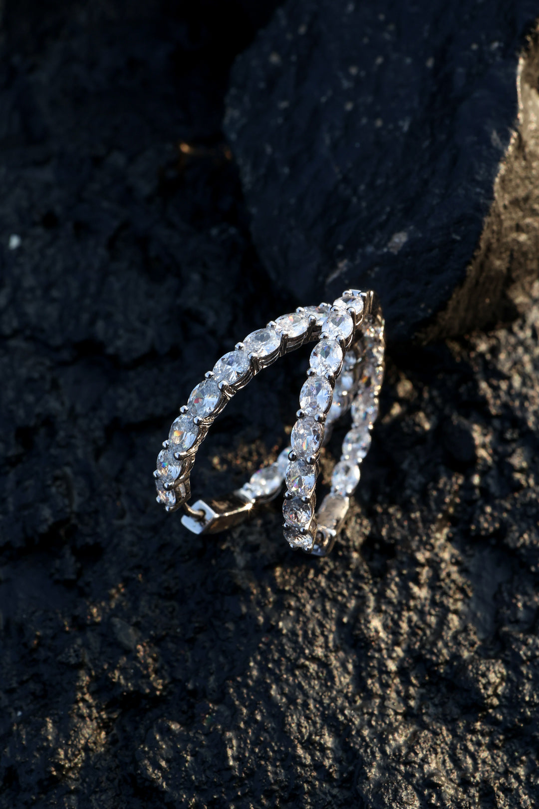 Claire Faux Diamond Hoops