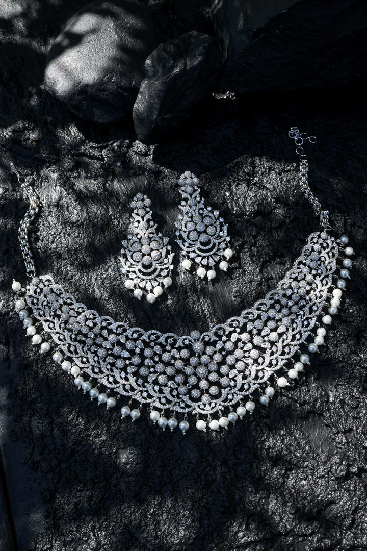 Reese Faux Diamond Necklace Set