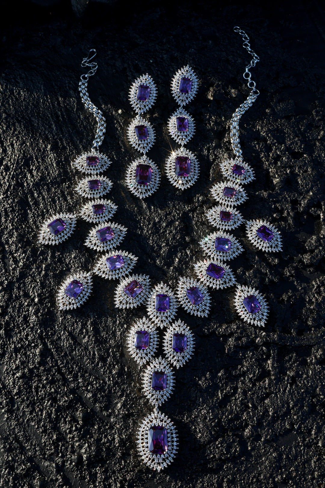 Apine Purple Necklace Set