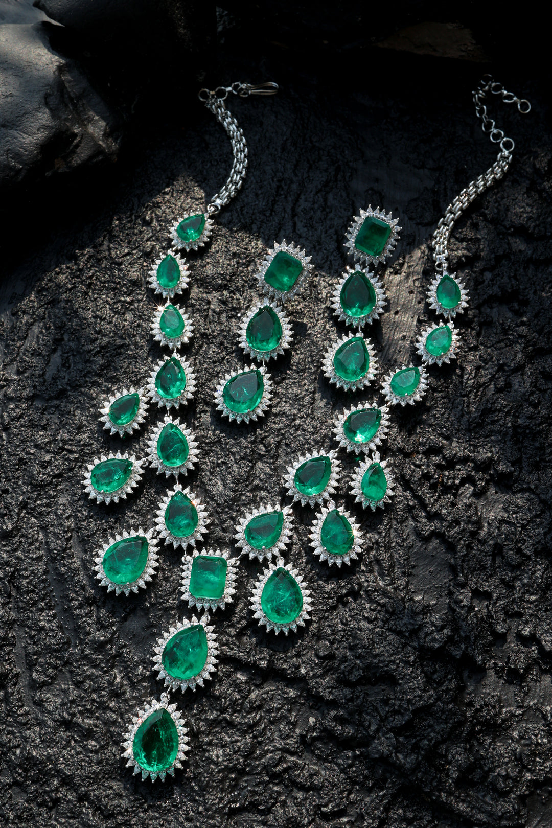 Millie Green Statement Necklace Set