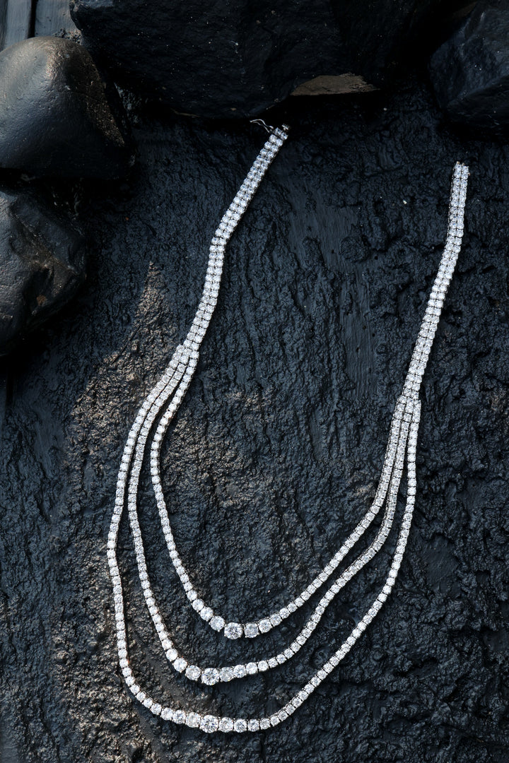 Deliha Layered Faux Diamond Necklace
