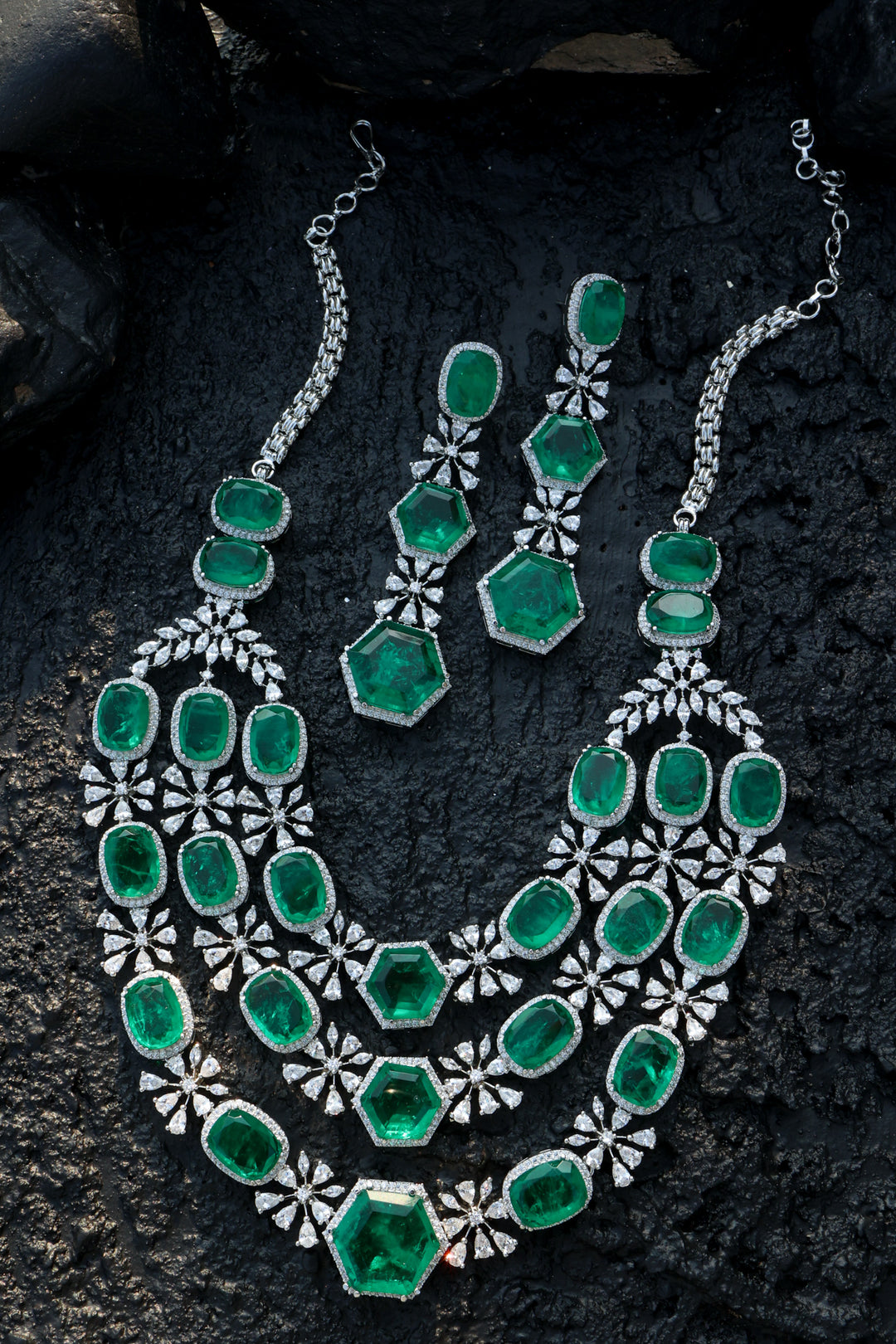 Hadley Green Victorian Necklace Set