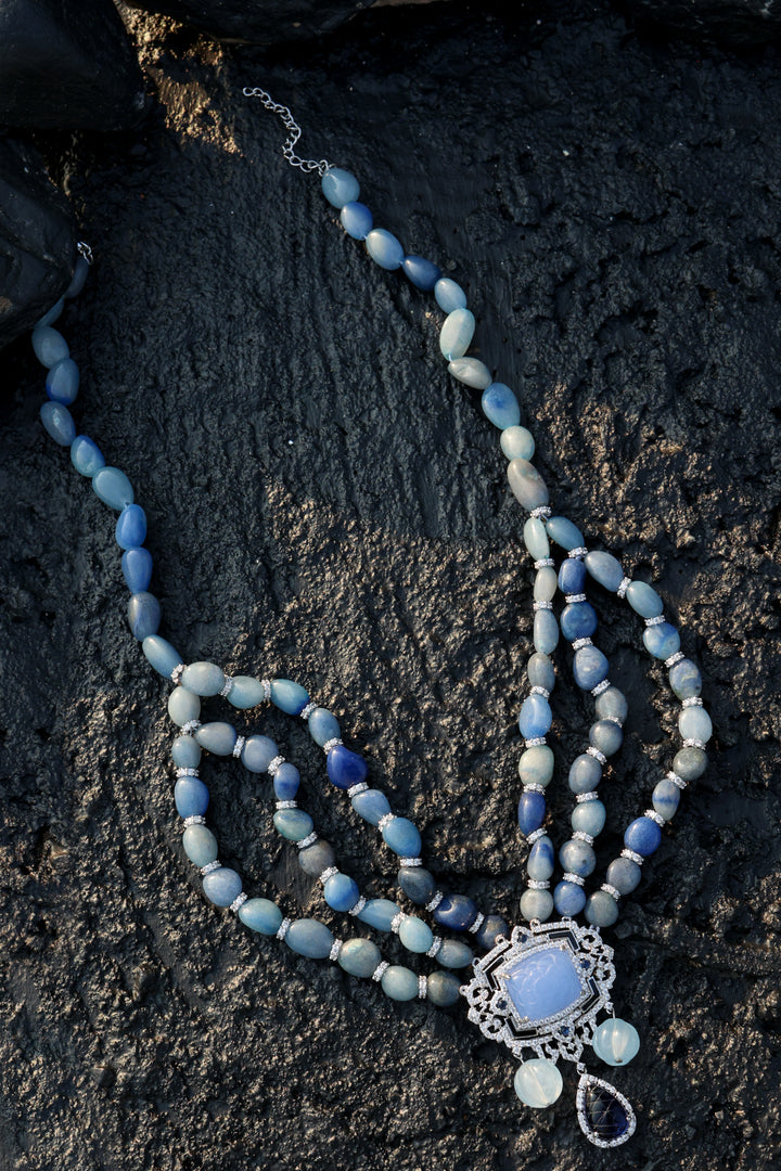 Agnes Blue Statement Necklace