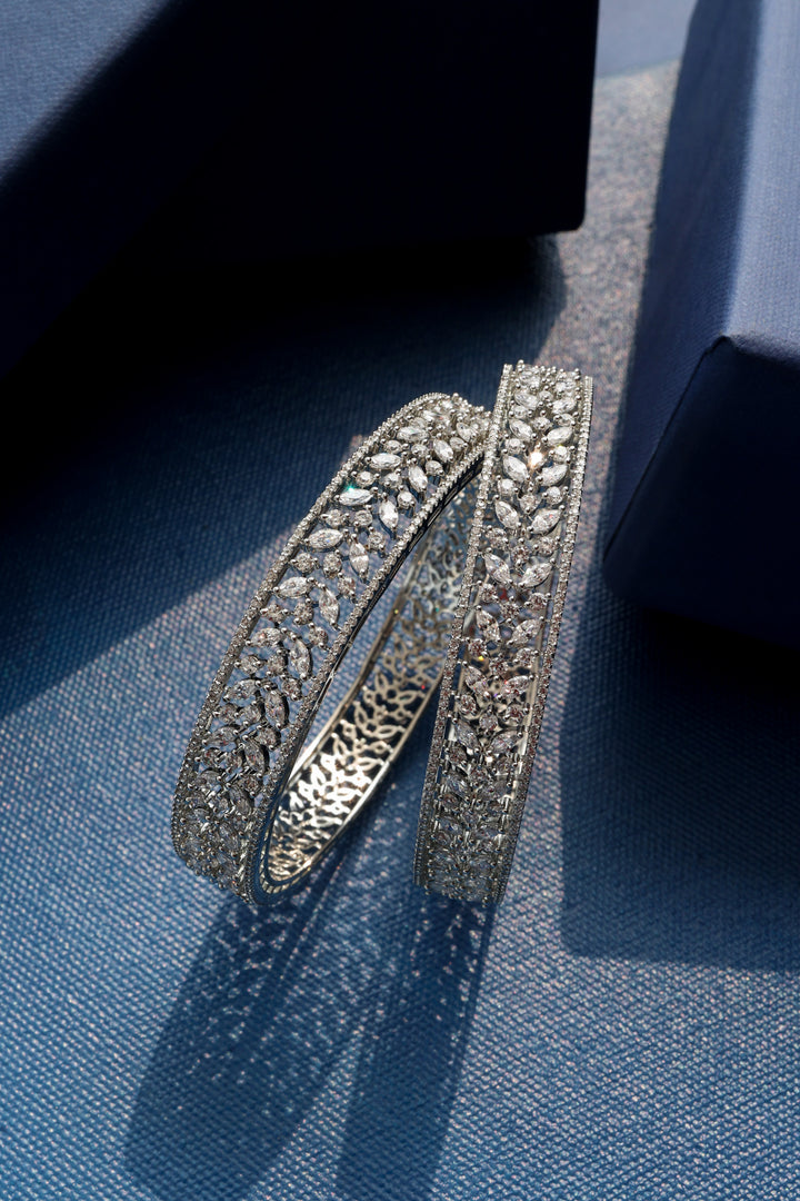 Kiki Faux Diamond Bangles - Set of 2