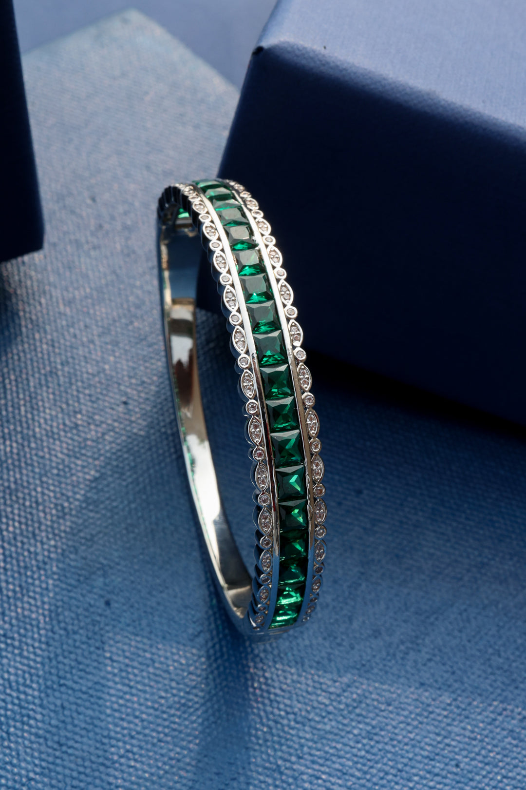 Zoe Green Faux Diamond Bracelet