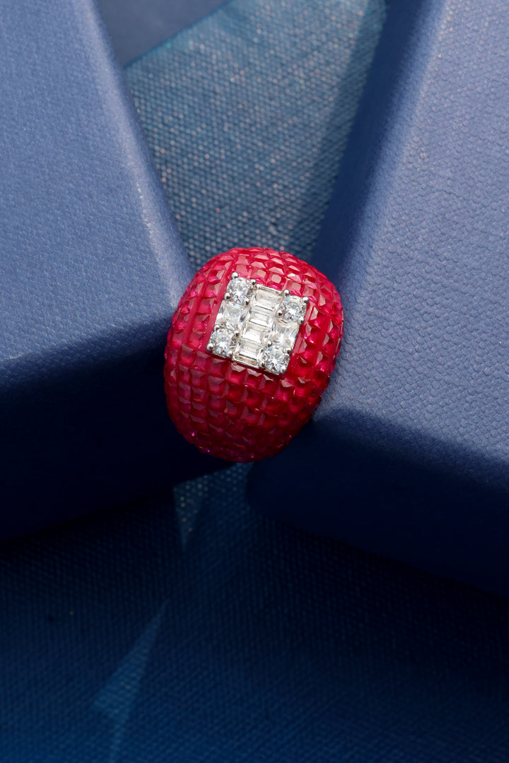 Grace Pink Faux Diamond Ring