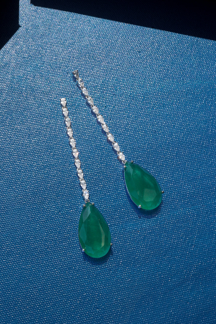 Maya Green Drop Earrings