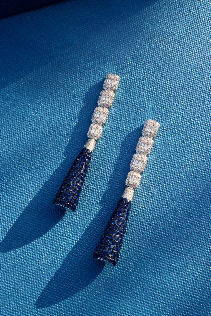 Cassie Blue Victorian Earrings