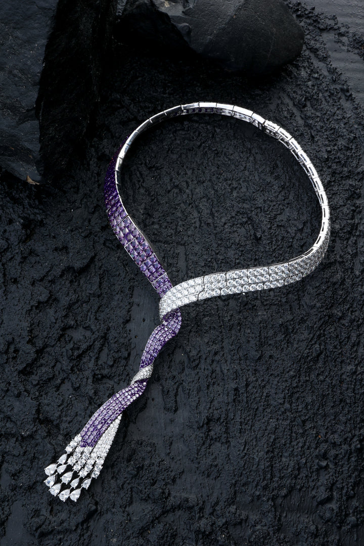 Thea Purple Victorian Necklace