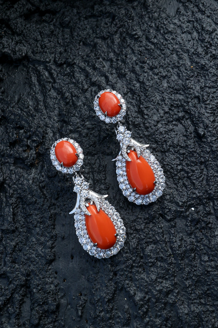 Edith Orange Earrings