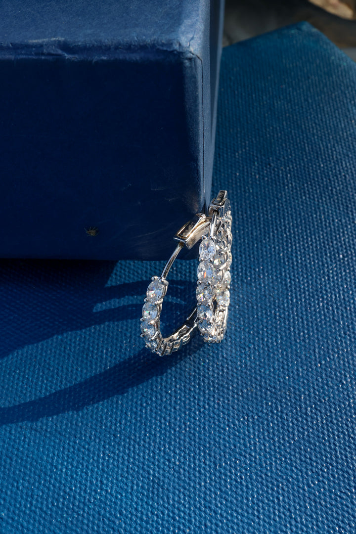 Claire Faux Diamond Hoops