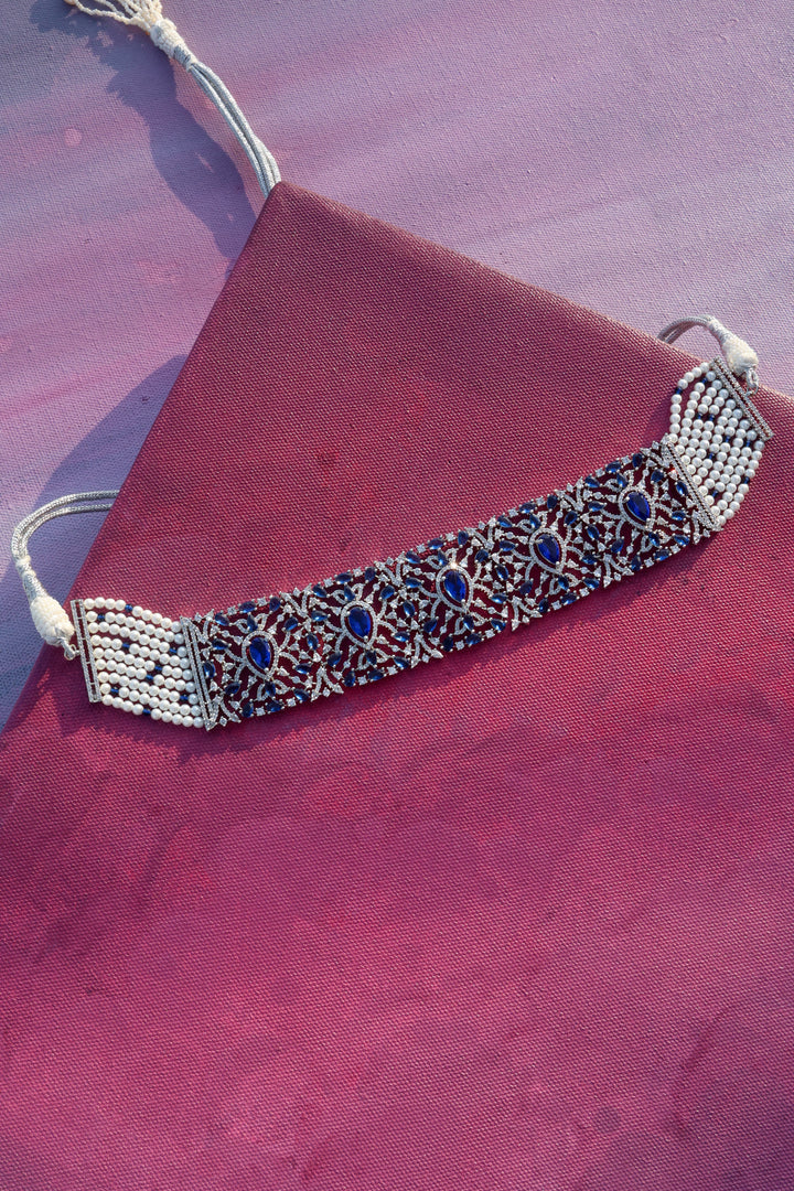 Myra Blue Choker Necklace