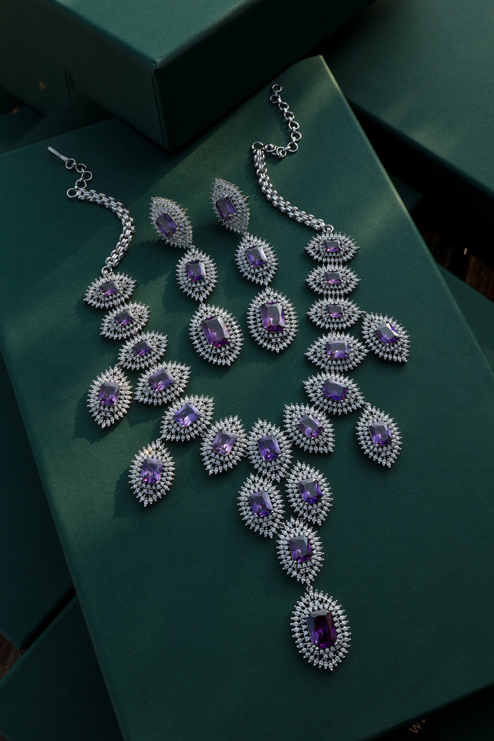 Apine Purple Necklace Set