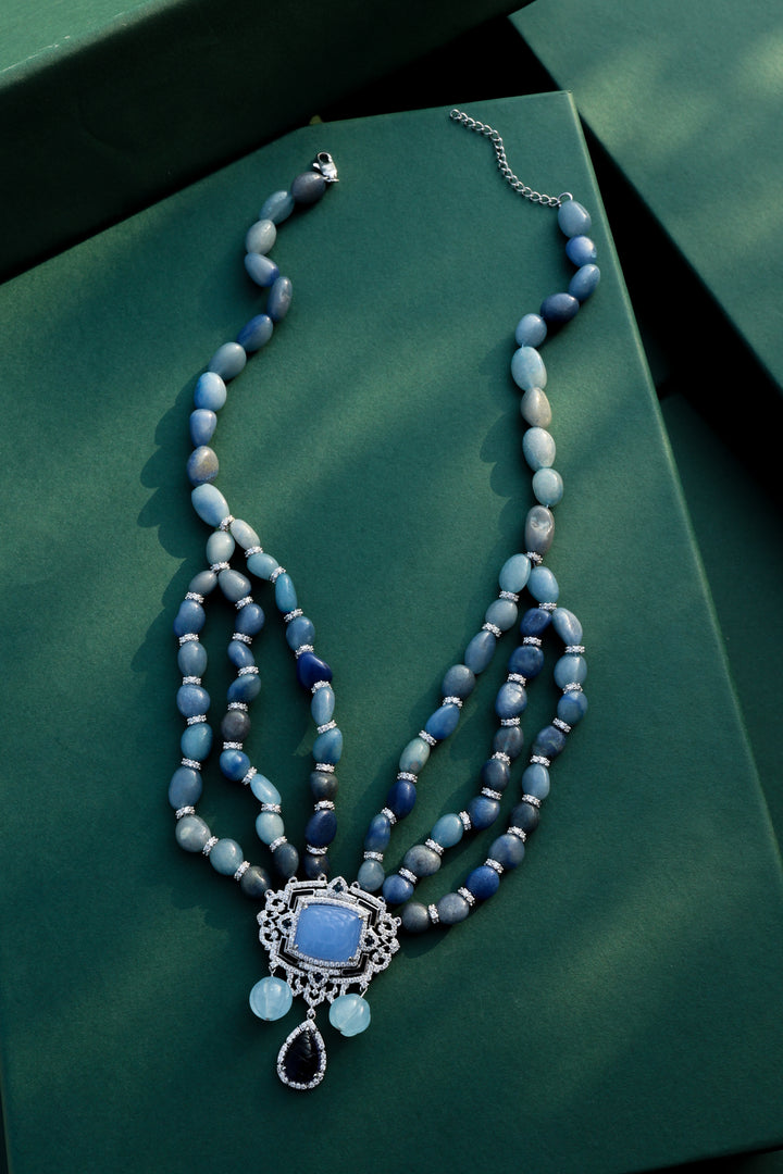 Agnes Blue Statement Necklace