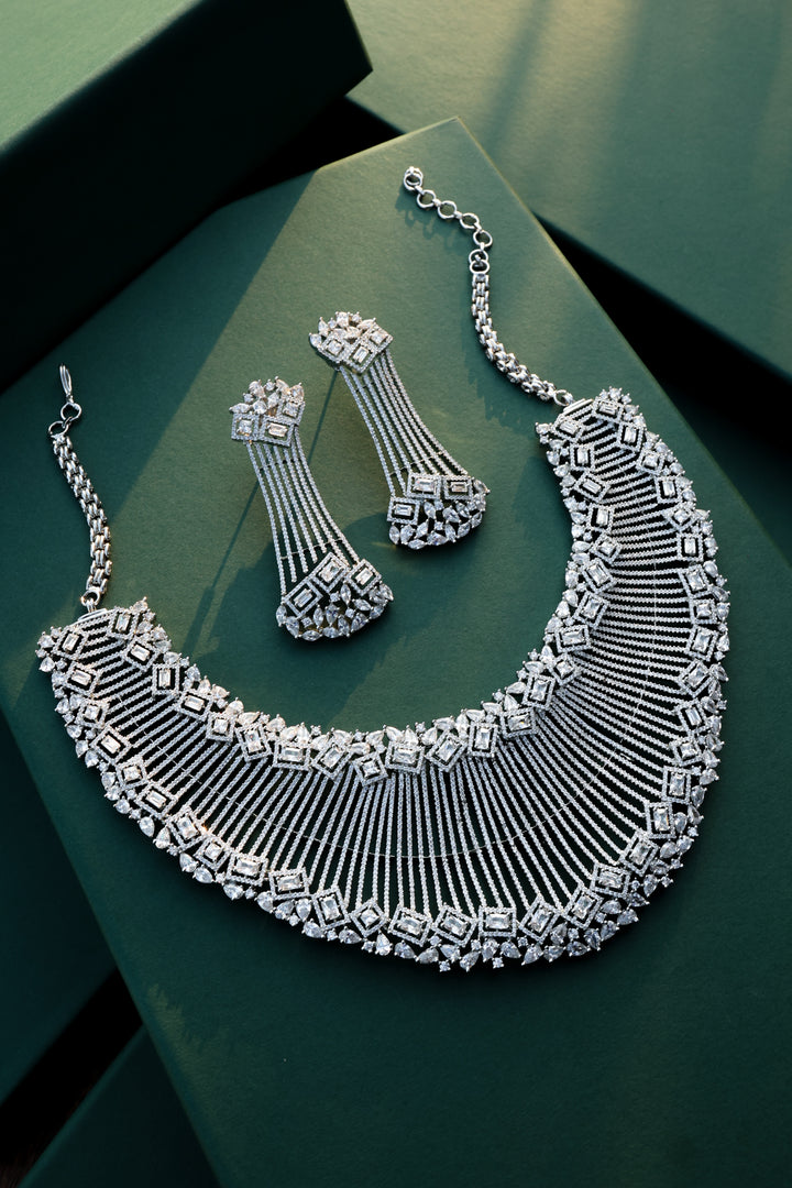 Ember Faux Diamond Necklace Set