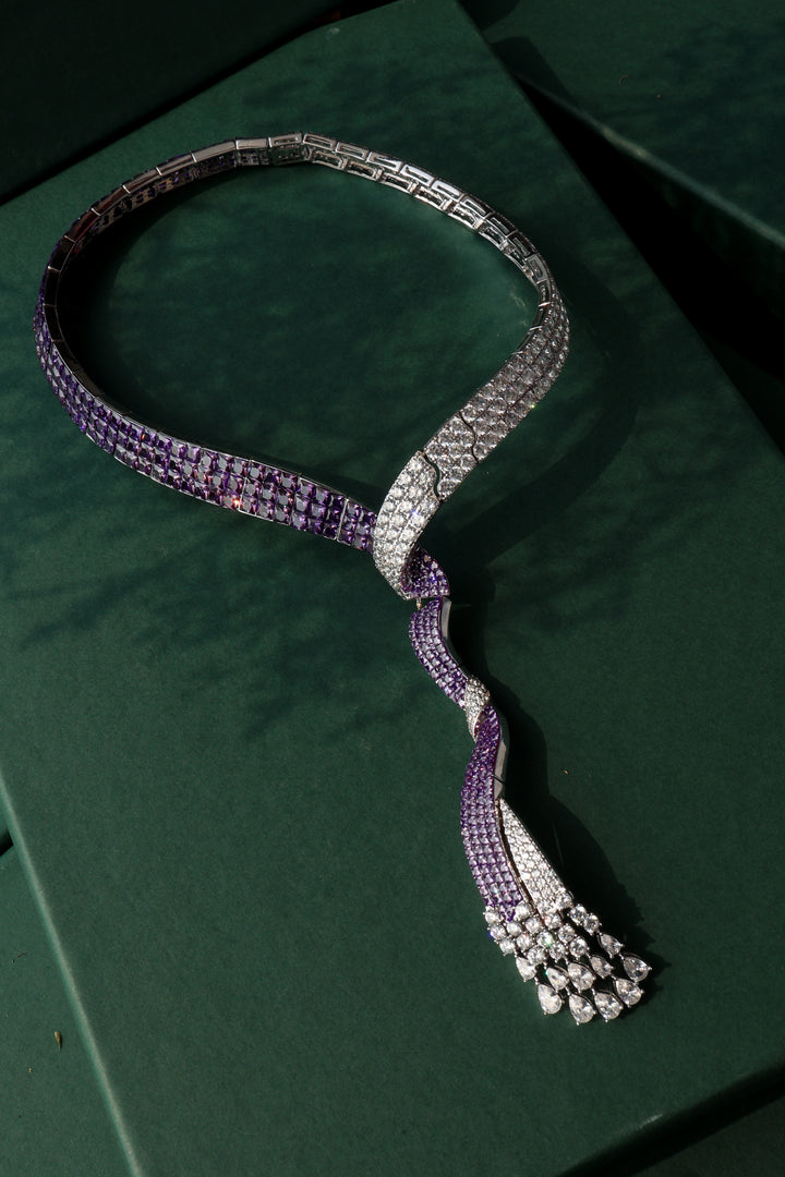 Thea Purple Victorian Necklace
