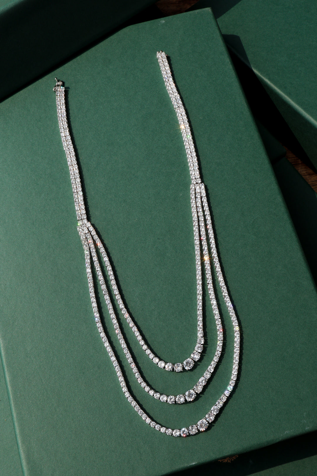 Deliha Layered Faux Diamond Necklace