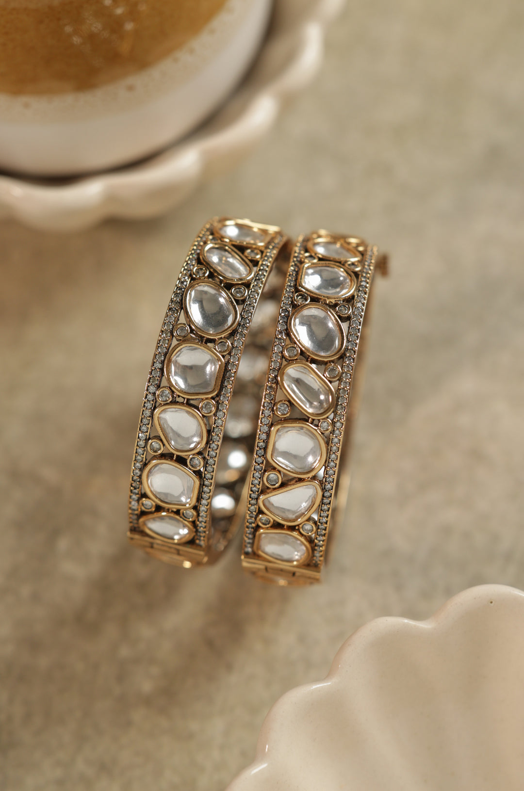 Zora Polki Bangles - Set of 2