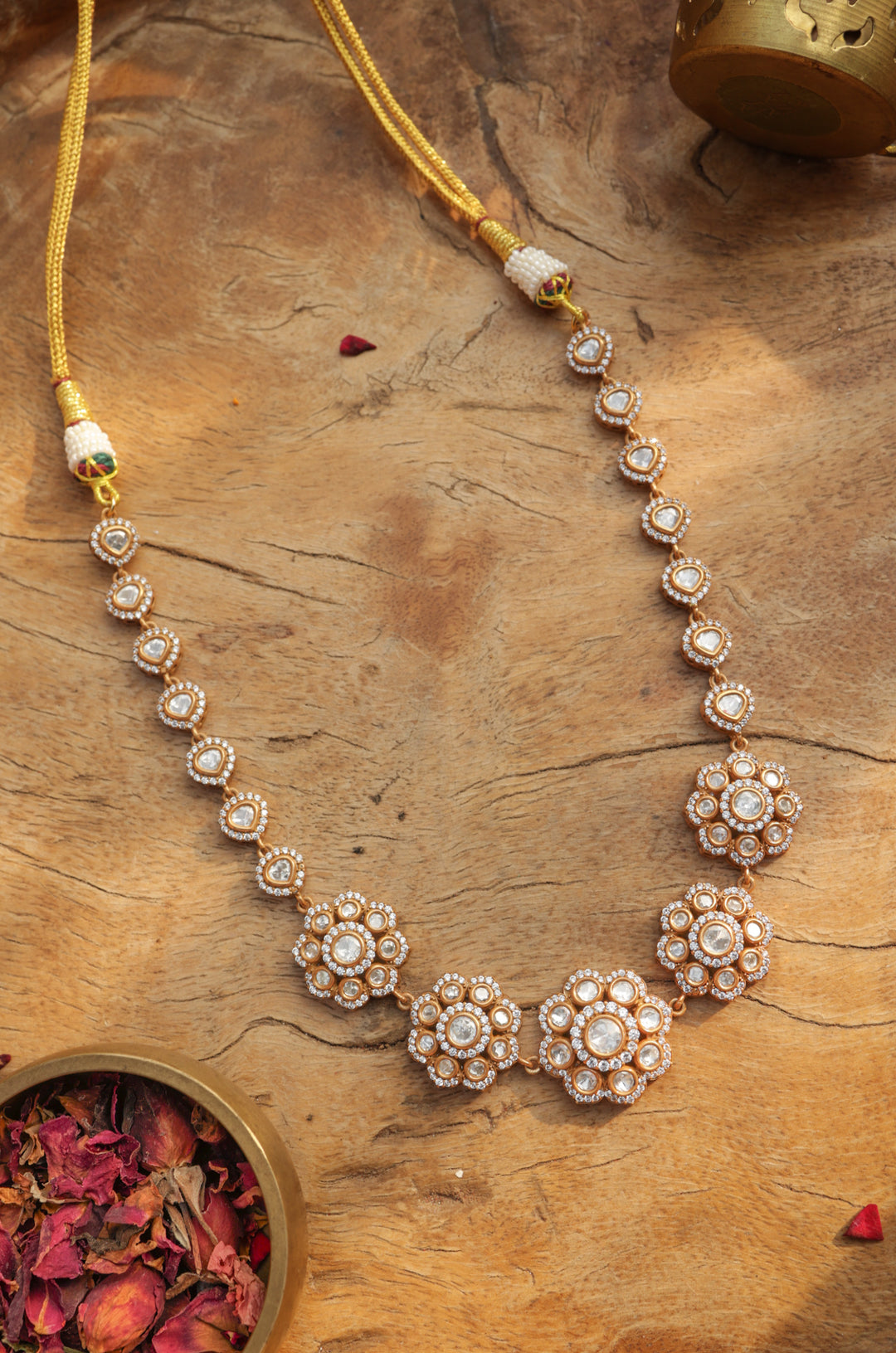 Miral Floral Polki Necklace