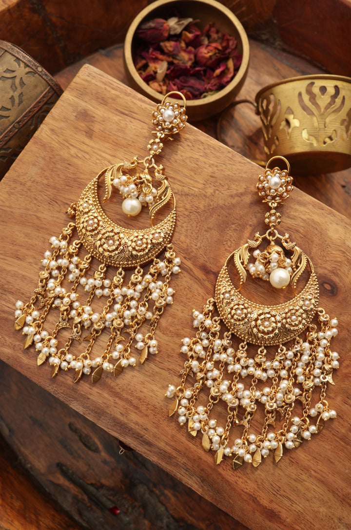 Lavanya Temple Chandbali Earrings