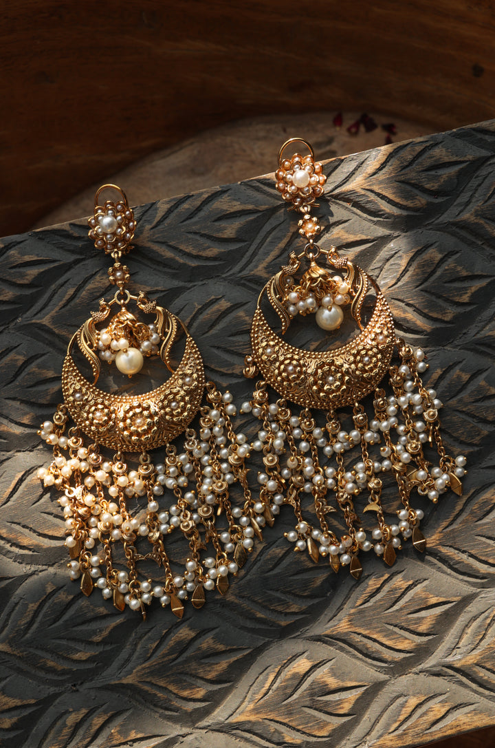 Lavanya Temple Chandbali Earrings