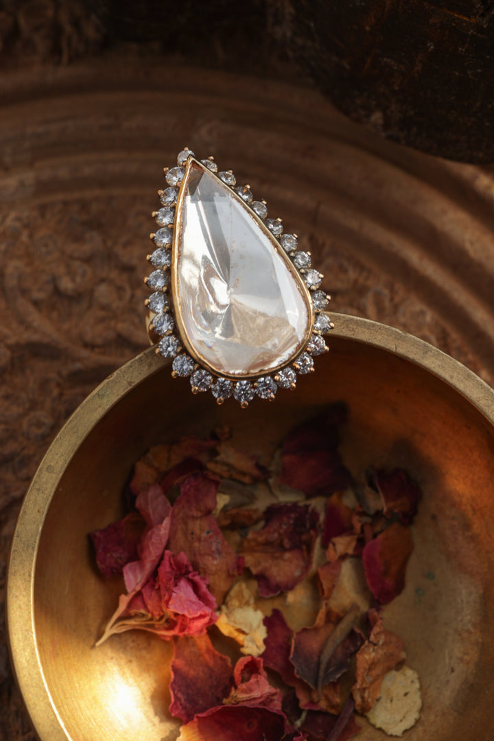 Janki Silver Polki Ring