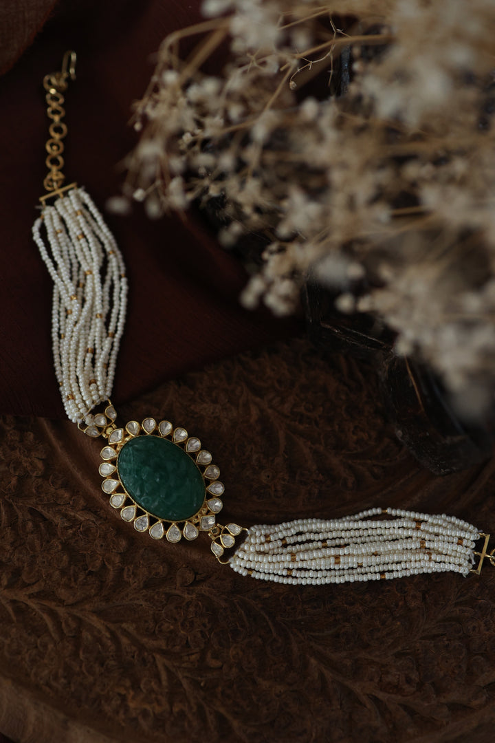 Taabir Polki Silver Necklace